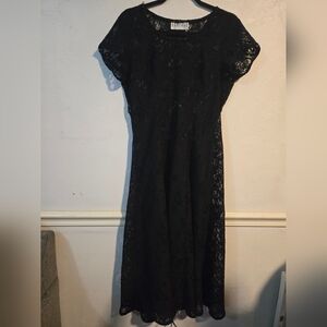 Rampage Black Lace Midi Dress